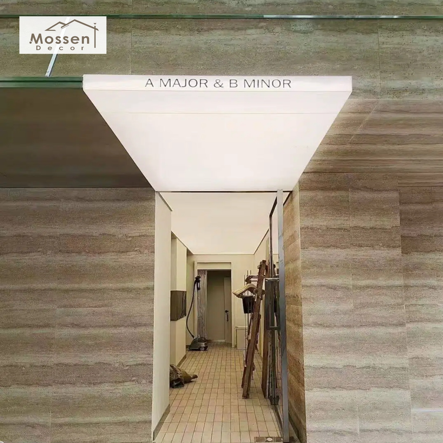Flexible Travertine Soft Stone Panel for Retail Store Waterproof Lightweight Stone Veneer