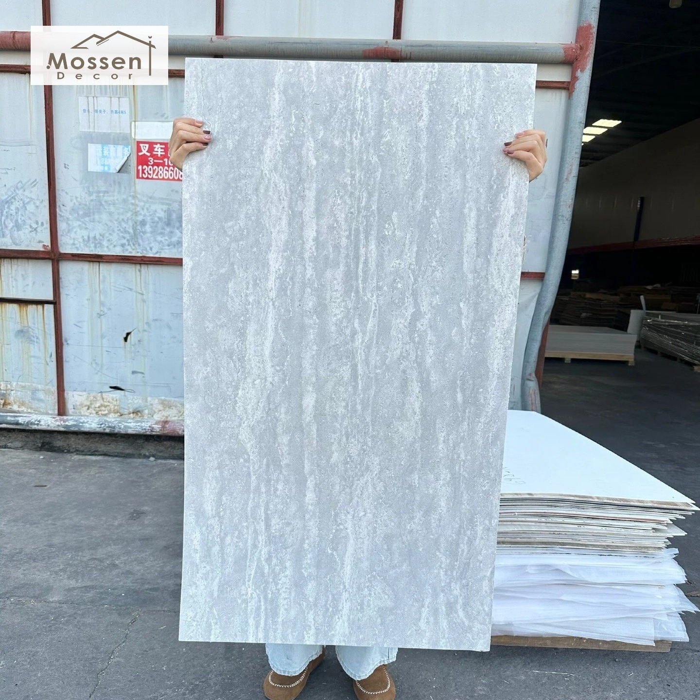 Flexible Travertine Soft Stone Panel for Retail Store Waterproof Lightweight Stone Veneer