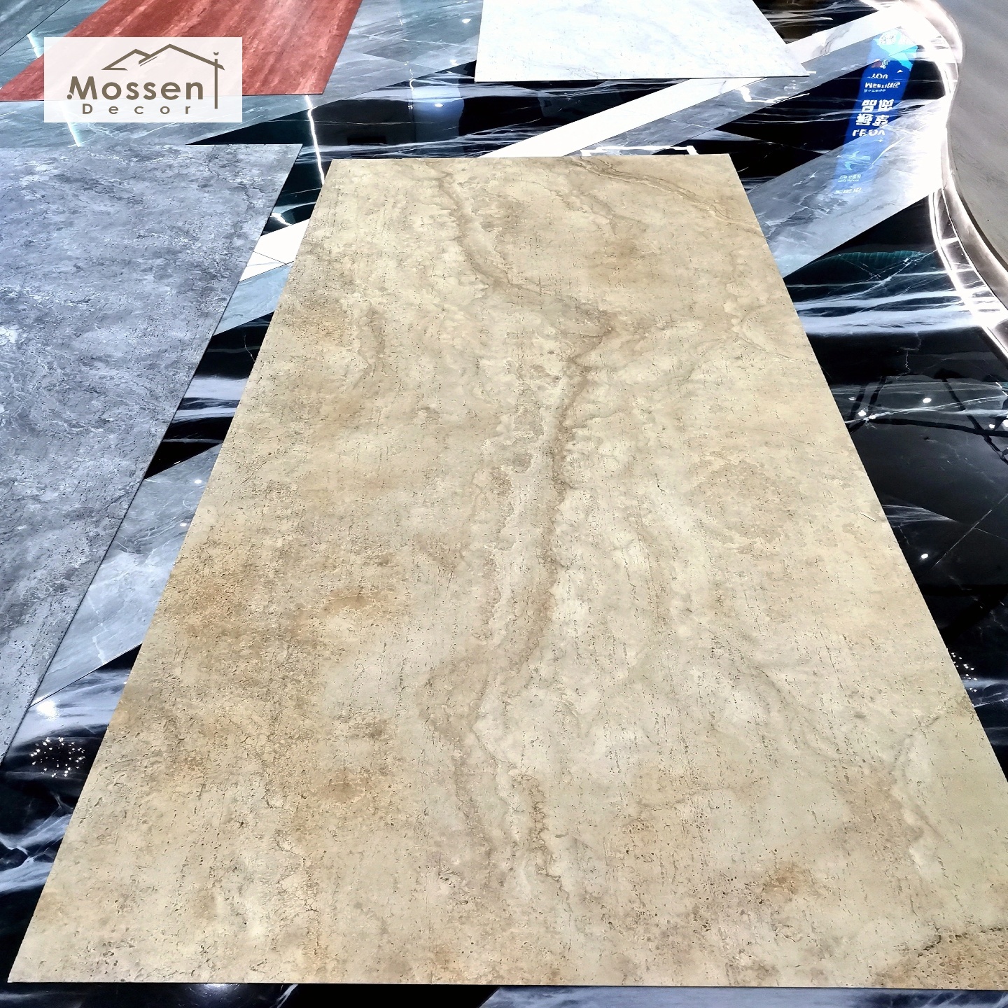 Office Lobby Cladding Travertine Soft Stone Panel Professional Waterproof Commercial Wall Veneer