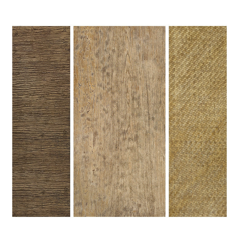 Antique Wood Grain Bendable Stone Panels Rustic Texture Wall Cladding for Interior Accent Wall