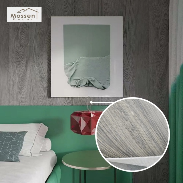 Interior Exterior Wood Grain Panels Waterproof Flexible Stone Wall Cladding