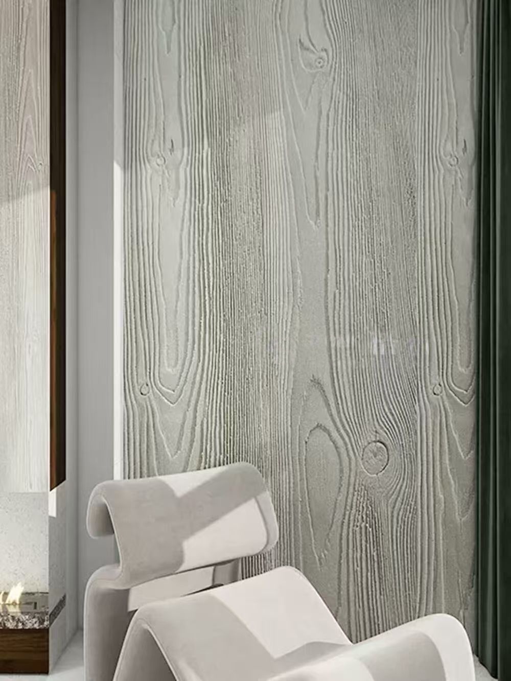 Interior Exterior Wood Grain Panels Waterproof Flexible Stone Wall Cladding