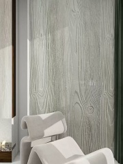 Interior Exterior Wood Grain Panels Waterproof Flexible Stone Wall Cladding