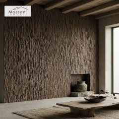 Lightweight Wood Bark Wall Cladding Fireproof Waterproof Flexible Stone Wall Cladding