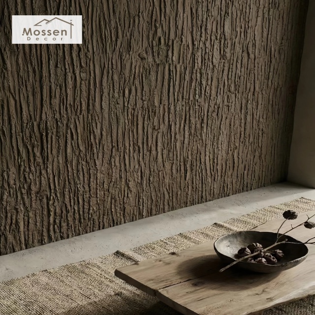 Flexible Wood Bark Stone Veneer Natural Tree Texture Lightweight Stone Cladding