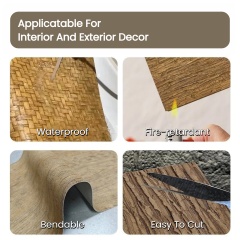 Flexible Wood Bark Stone Veneer Natural Tree Texture Lightweight Stone Cladding