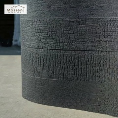 Industrial Black Burnt Wood Panels with Deep Charcoal Textured Finish for Modern Wall Cladding