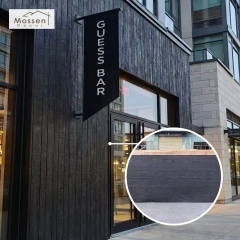 Burnt Wood Cladding Panels for Restaurant Entrance Doorway and Interior Wall Decoration