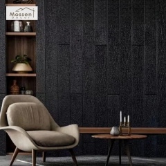 Burnt Wood Cladding Panels for Restaurant Entrance Doorway and Interior Wall Decoration
