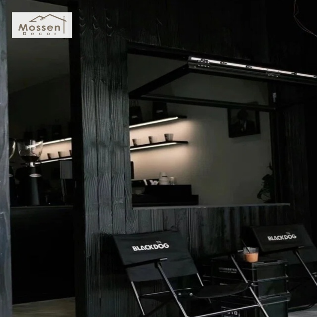 Burnt Wood Cladding Panels for Restaurant Entrance Doorway and Interior Wall Decoration