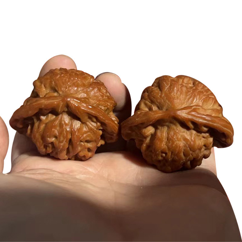 Wenwan walnut Panshan Gongzi hat currency pair original color machine brush stall live broadcast welfare hand-held pieces direct from the place of origin