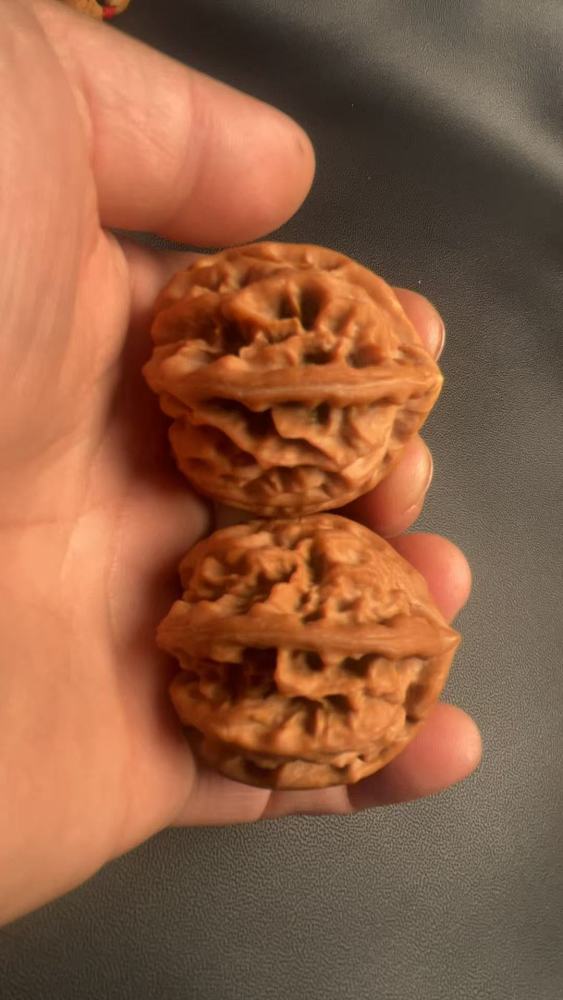 Playful walnuts, a must-have for hand-polishing; Cao Dalong Lion's Head three-sided walnuts, naturally grown, a symbol of high-end gifts; perfect for leaders, friends, and parents; crystal wax skin, promoting health and wellness, and potentially helping t
