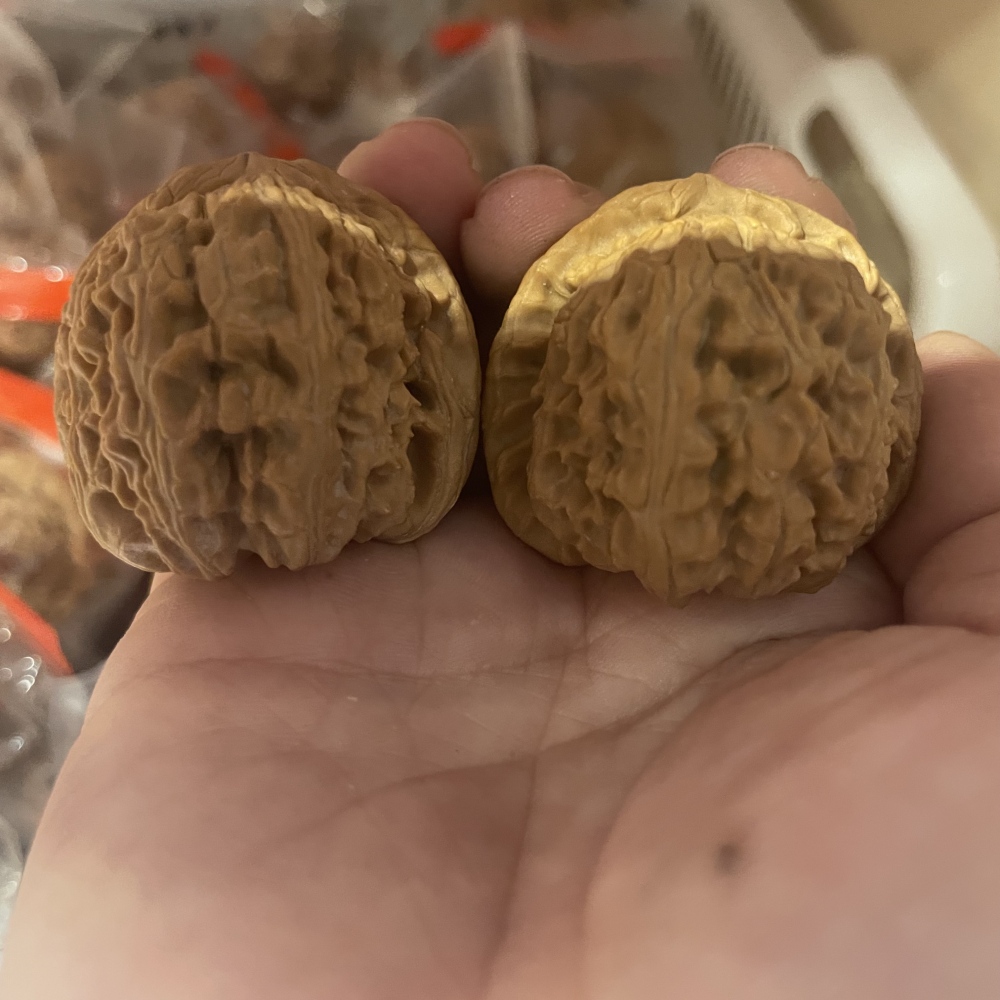 White Lion Head, Nanjiangshi Lion Head, Sizuolou Lion Head Wenwan Walnuts, 3 Pairs for $100, Natural Taihang Mountain Collection Grade Hand Play Pieces
