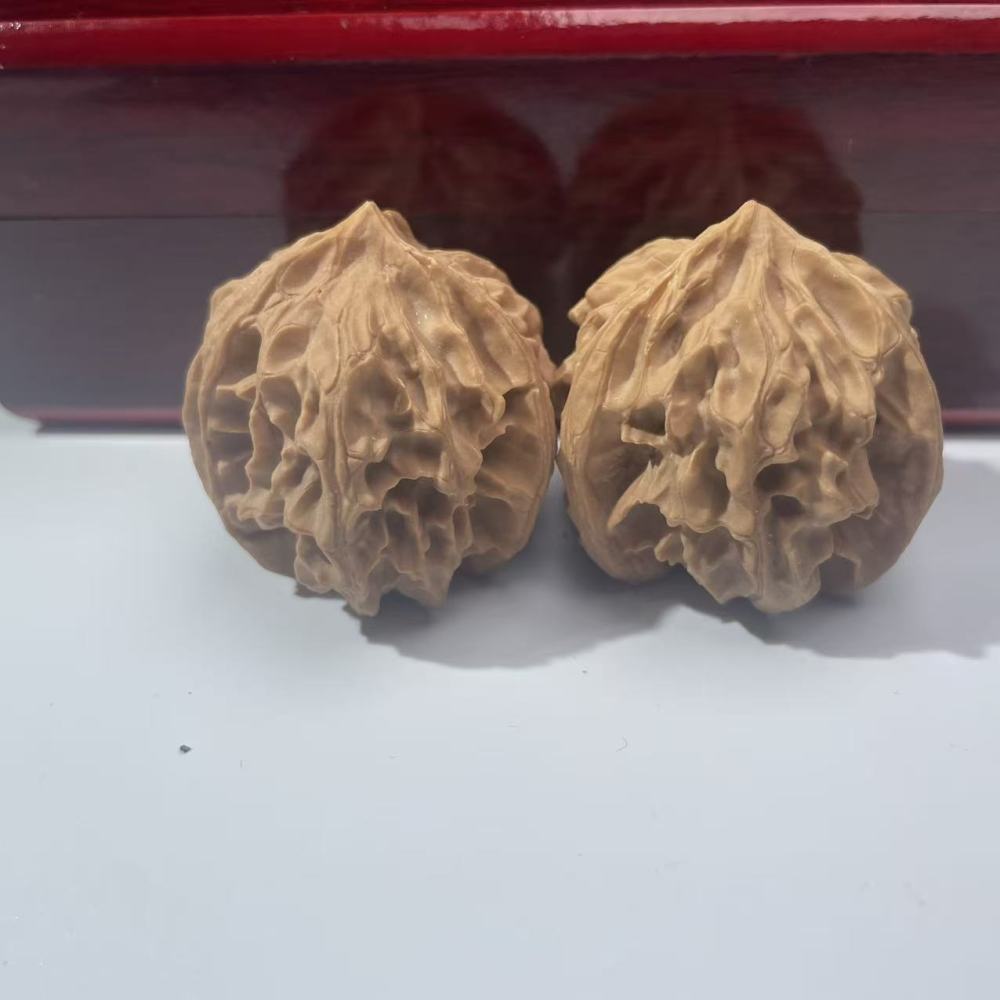 Panshan Three Ridges Wenwan Walnuts Rare Collection Hand Play Balls Premium Three Ridges Wenwan Walnuts for Fingertip Exercise & Health Care Rare Panshan Three Ridges Walnuts Luxury Gift  Collection Grade Natural Three Ridges Wenwan Walnuts Hand Play Bal