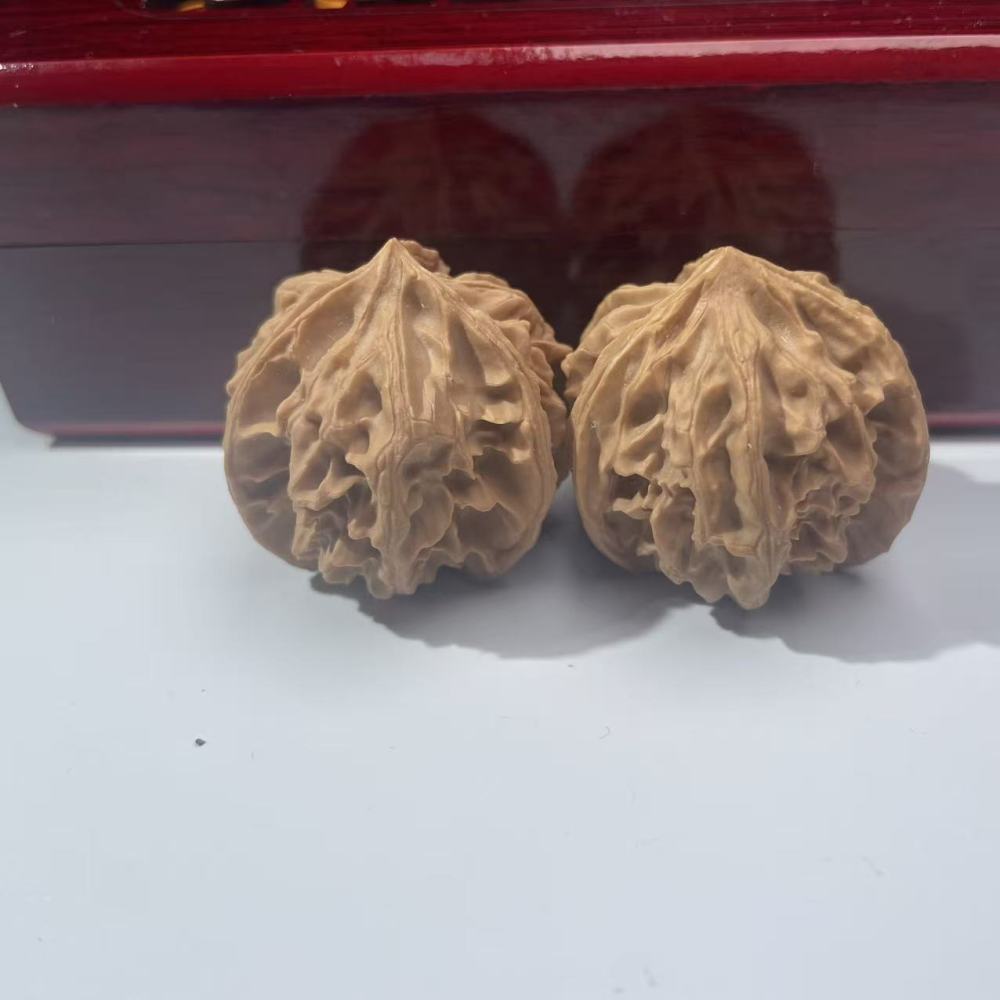 Panshan Three Ridges Wenwan Walnuts Rare Collection Hand Play Balls Premium Three Ridges Wenwan Walnuts for Fingertip Exercise & Health Care Rare Panshan Three Ridges Walnuts Luxury Gift  Collection Grade Natural Three Ridges Wenwan Walnuts Hand Play Bal