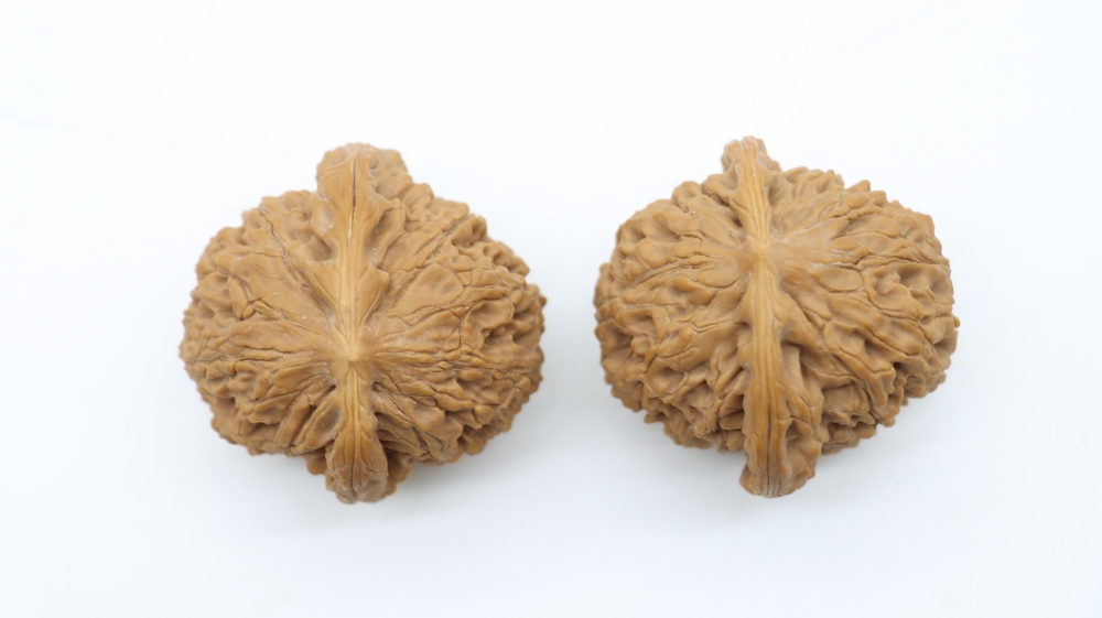 Water Dragon Pattern Two-Edge Antique Walnuts, Natural Wild Raw Fruit, Precision Matching, Easy Patina Redening, Collection-Grade Handheld Ornament