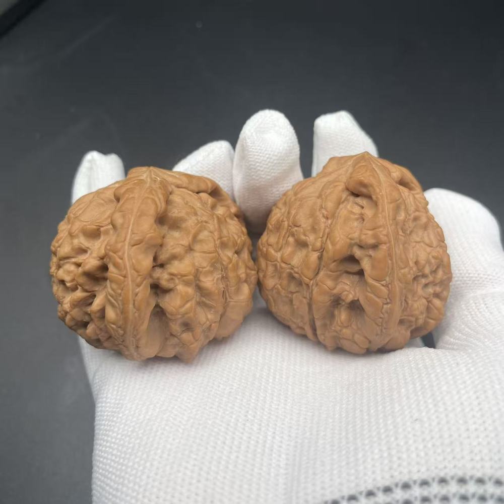 Premium Longding Triangular Wenwan Walnut | Dragon Cauldron Triangular Gourd Walnut for Collection & Hand Play, Natural Matured Nut with Exquisite Texture