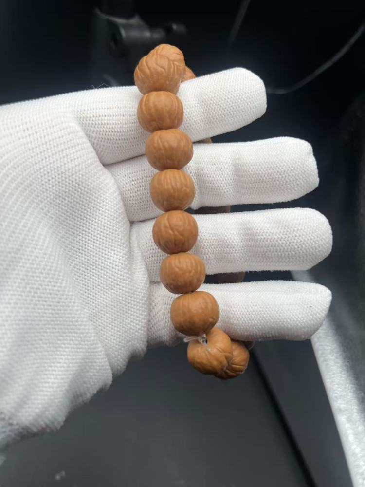 Premium Natural Monkey Head Walnut Beaded Bracelet | Handcrafted Wenwan Mala for Meditation & Patina Collection