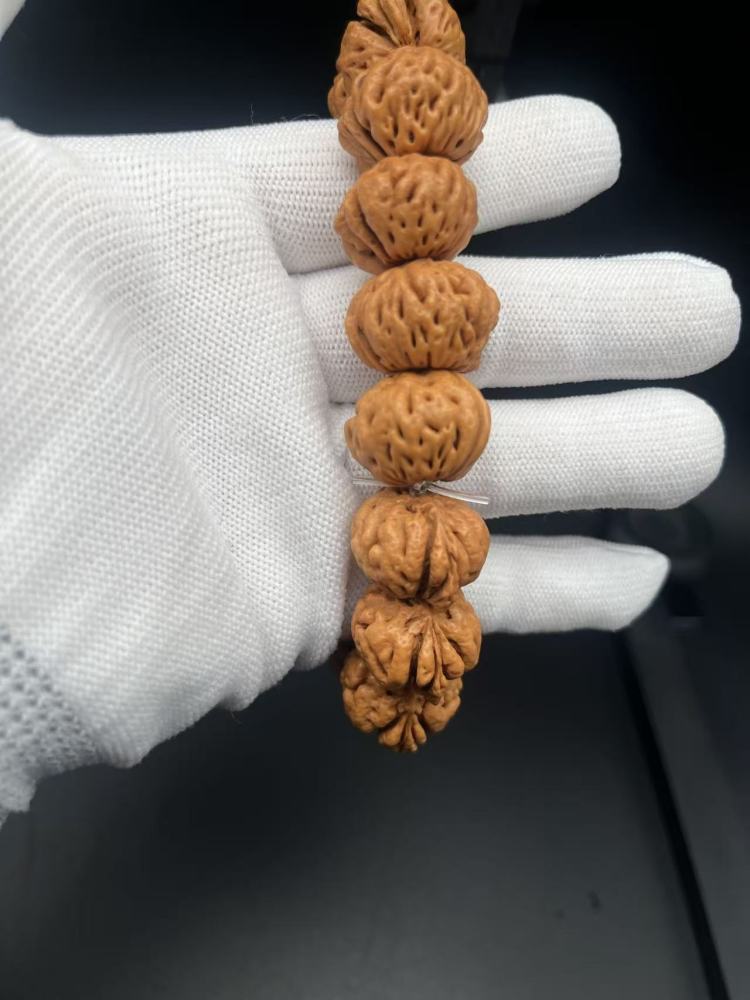 Flat Peach Pit Bodhi Bracelet | Natural Wrist Mala for Meditation & Collection