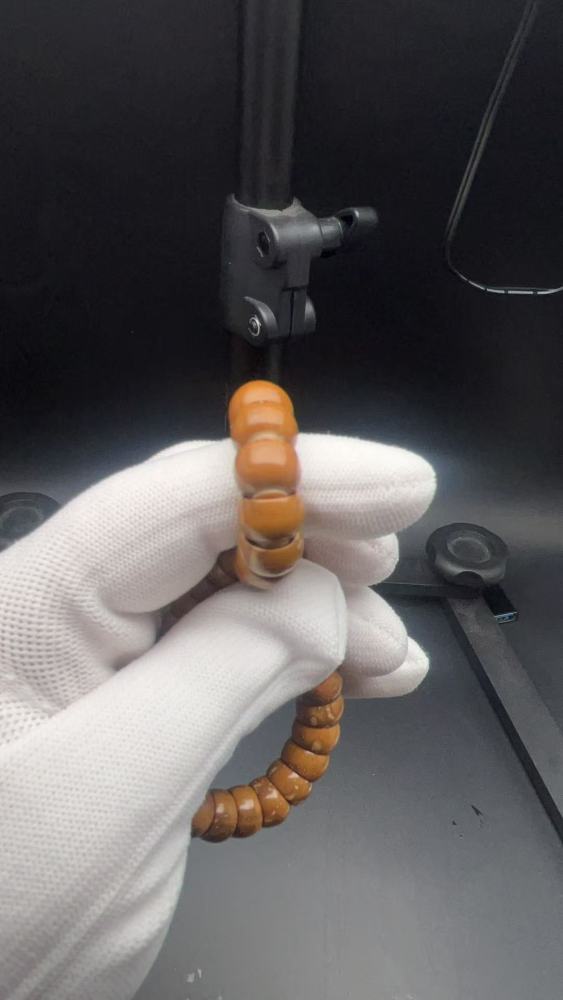 Golden Bowl Walnut Bracelet | Chinese Wenwan Patina Wrist Mala for Collection & Meditation