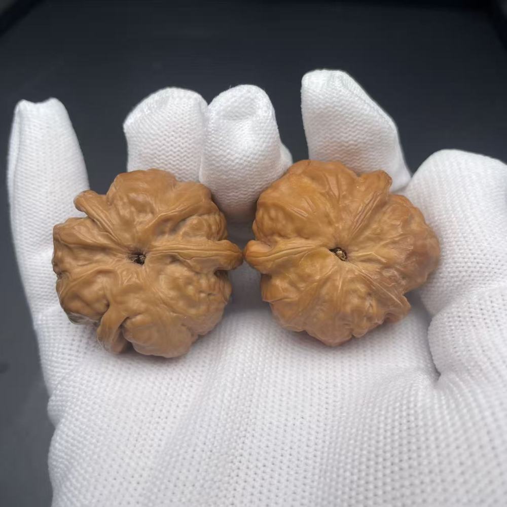 Premium Toad Head Triangular Wenwan Walnut | Collection Grade Hand Play Nut, Natural Matured, Exquisite Texture, High Market Value After Patina