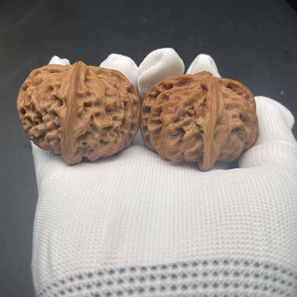 Premium Wild Buffalo Four-Edged Wenwan Walnut | Collectible Grade Hand-Matched Pair | Natural Old Tree Raw Material | High Patina Potential & Market Value