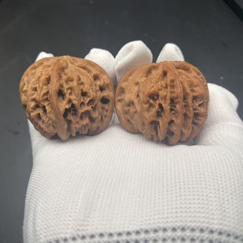 Premium Wild Buffalo Four-Edged Wenwan Walnut | Collectible Grade Hand-Matched Pair | Natural Old Tree Raw Material | High Patina Potential & Market Value