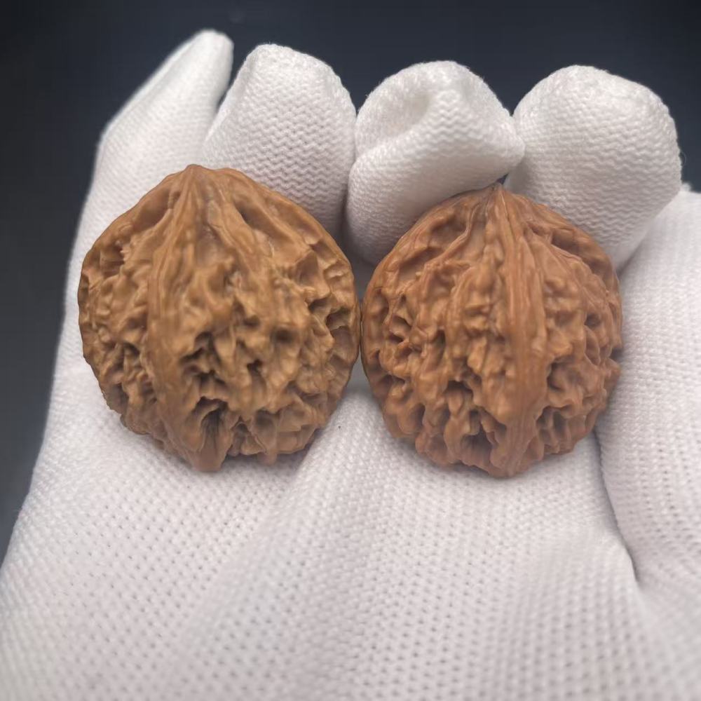 Premium Apple Four-Edged Wenwan Walnut | Collectible Grade Hand-Matched Pair | Natural Old Tree Walnut | High Patina Potential & Market Value | Lucky Collectible