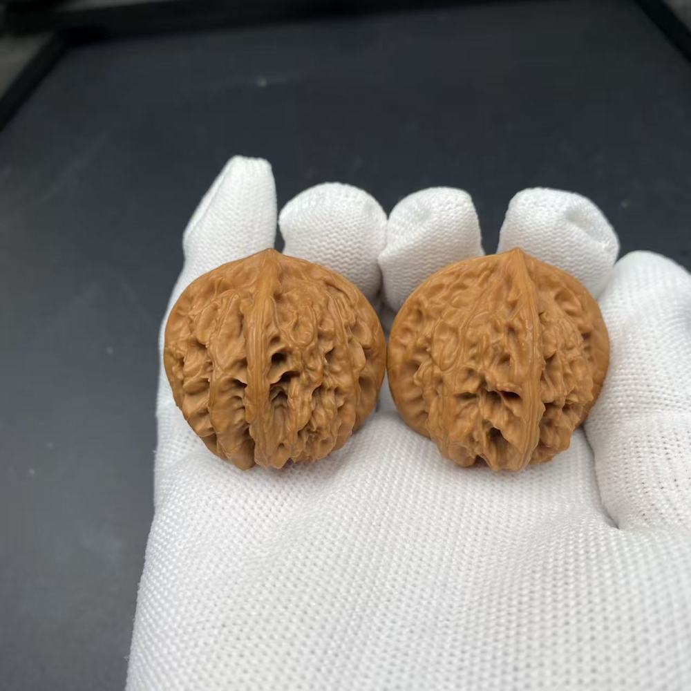 Natural Four-Edged Wenwan Walnuts from Xiayunling | Collectible Matching Pair | Handheld Decompression Fidget Toy | Rare Handicraf