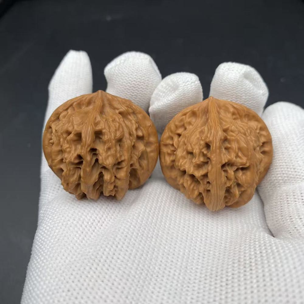 Natural Four-Edged Wenwan Walnuts from Xiayunling | Collectible Matching Pair | Handheld Decompression Fidget Toy | Rare Handicraf