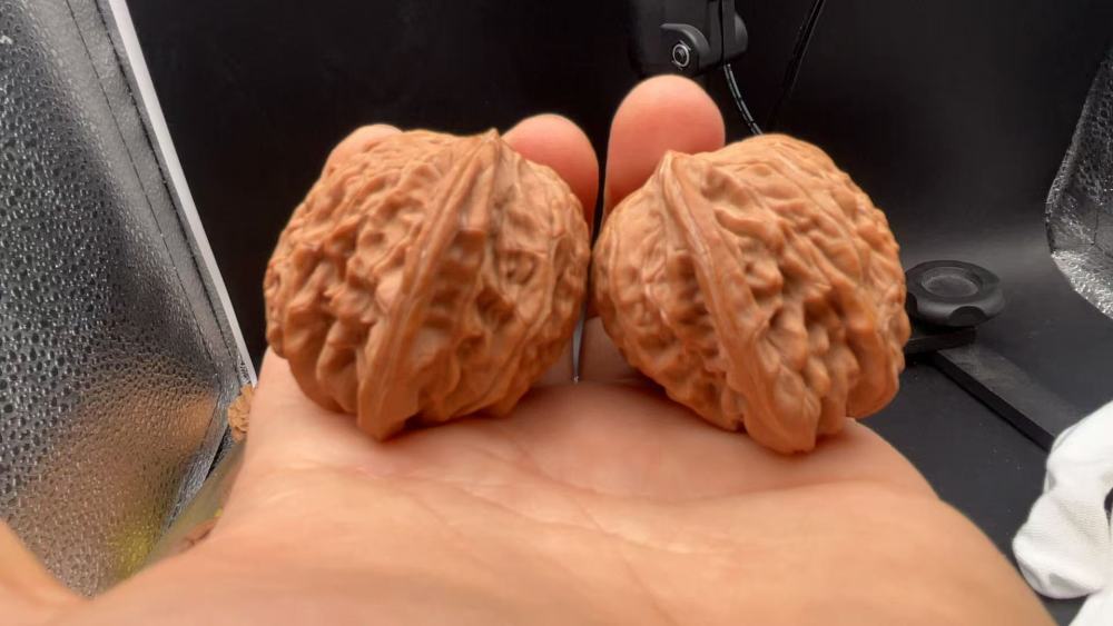 Chinese Millstone Bird Pattern Wenwan Walnuts - Handmade Health Walnuts for Stress Relief, Hand Exercise & Collectible Investment