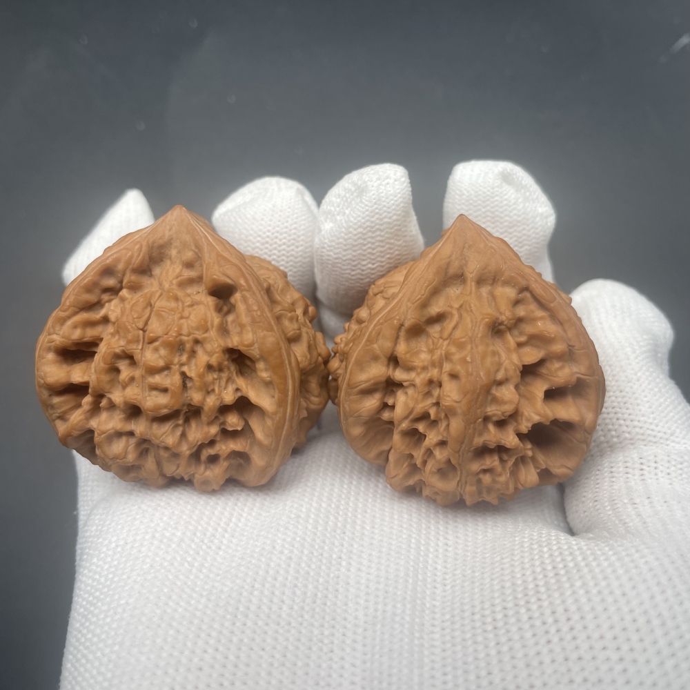 Guanmao Tri-Lobe is a recognized top rare variety in the wenwan walnut circle