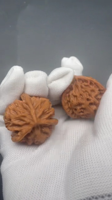 Dragon Scale Pattern Three-Ridge Chinese Walnuts - Premium Handcrafted Wenwan Collectibles for Stress Relief & Investment