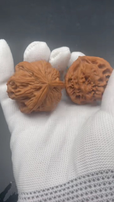 Natural Qinmen Three-Ridge Walnuts - Premium Handheld Wenwan Walnuts for Stress Relief, Hand Health & Collectible Investment