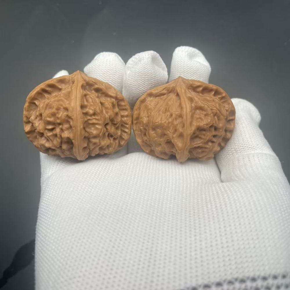 Imperial Seal Four-Ridge Wenwan Walnuts, Collectible Grade Natural Wild Ma Walnut, Hand Therapy Stress Relief Toy, Oriental Cultural Collectible