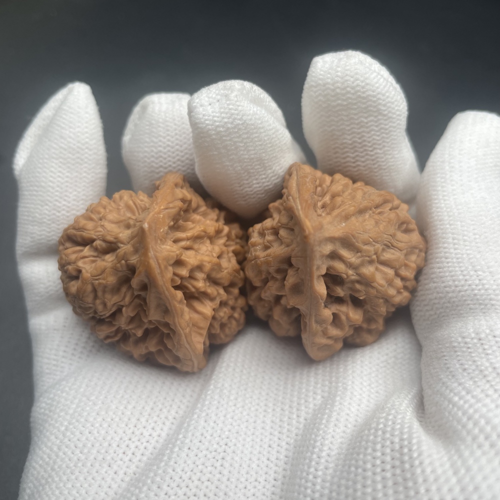 Hand-Carved Guanmao Turtle-Back Irregular Chinese Wenwan Walnuts - Rare Handmade Collectible Stress Relief Fidget Toys for Hand Health & Feng Shui Decor