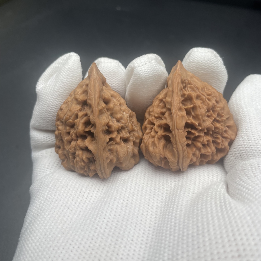 Hand-Carved Guanmao Turtle-Back Irregular Chinese Wenwan Walnuts - Rare Handmade Collectible Stress Relief Fidget Toys for Hand Health & Feng Shui Decor
