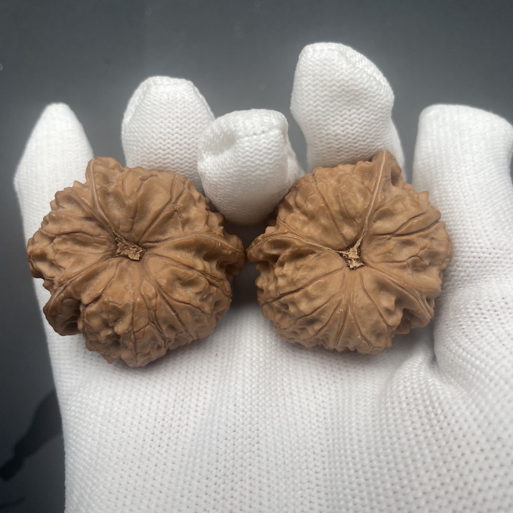Fortune Yuanbao Special-Shaped Chinese Wenwan Walnuts, Natural Hand Exercise Health Walnuts, Collectible Handheld Fidget Toys