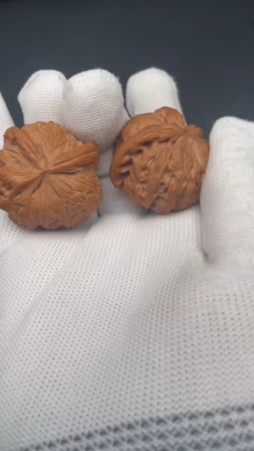 White Lion Dragon-Head Wenwan Walnuts | Rare Natural Wild Collectibles | Hand Exercise Stress Relief Massage Walnuts | Oriental Culture Collectible Ornament