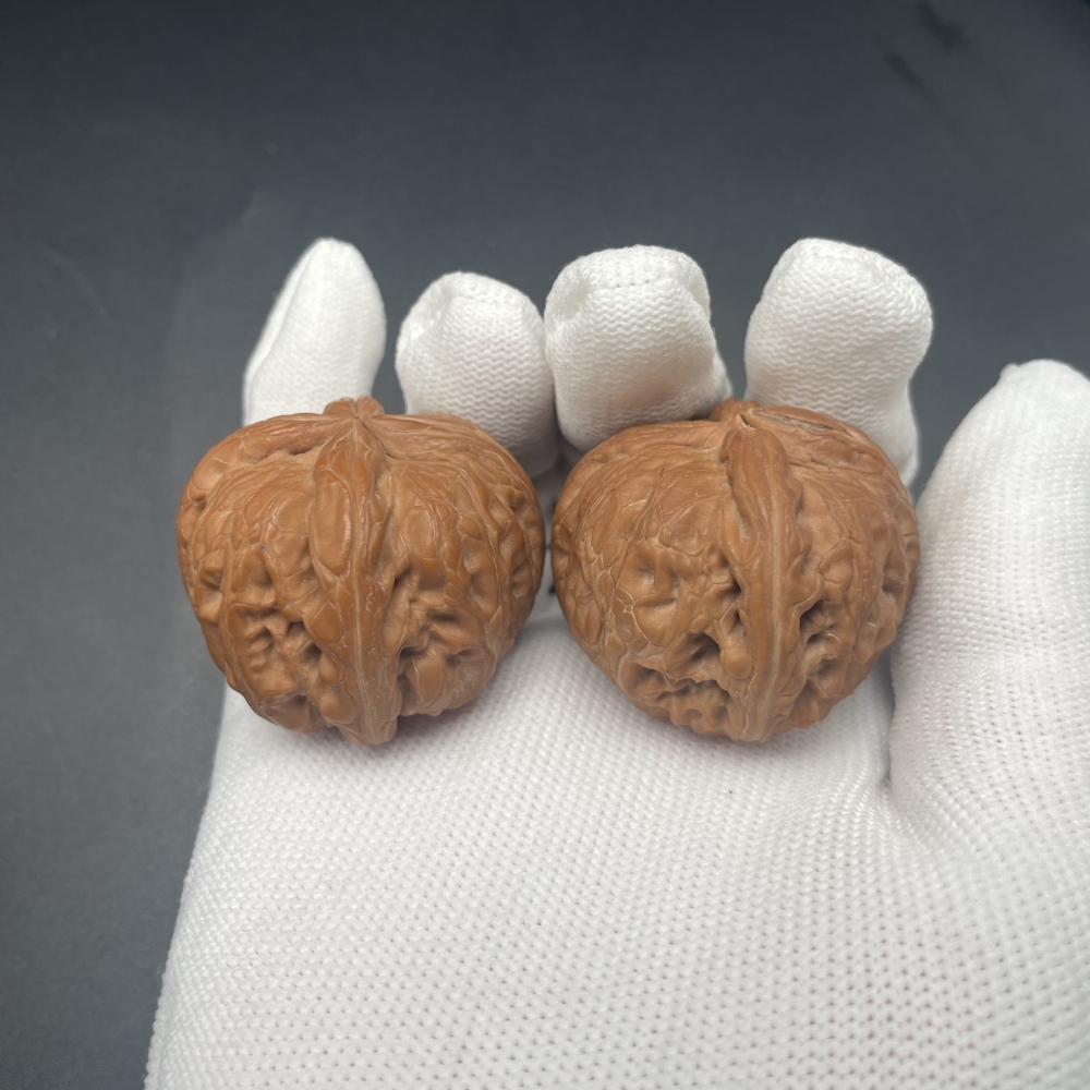 Pinggu Yuanbao Four-Ridges Wenwan Walnuts | Rare Natural Wild Collectibles | Hand Exercise & Stress Relief Ornament | Auspicious Oriental Elegance