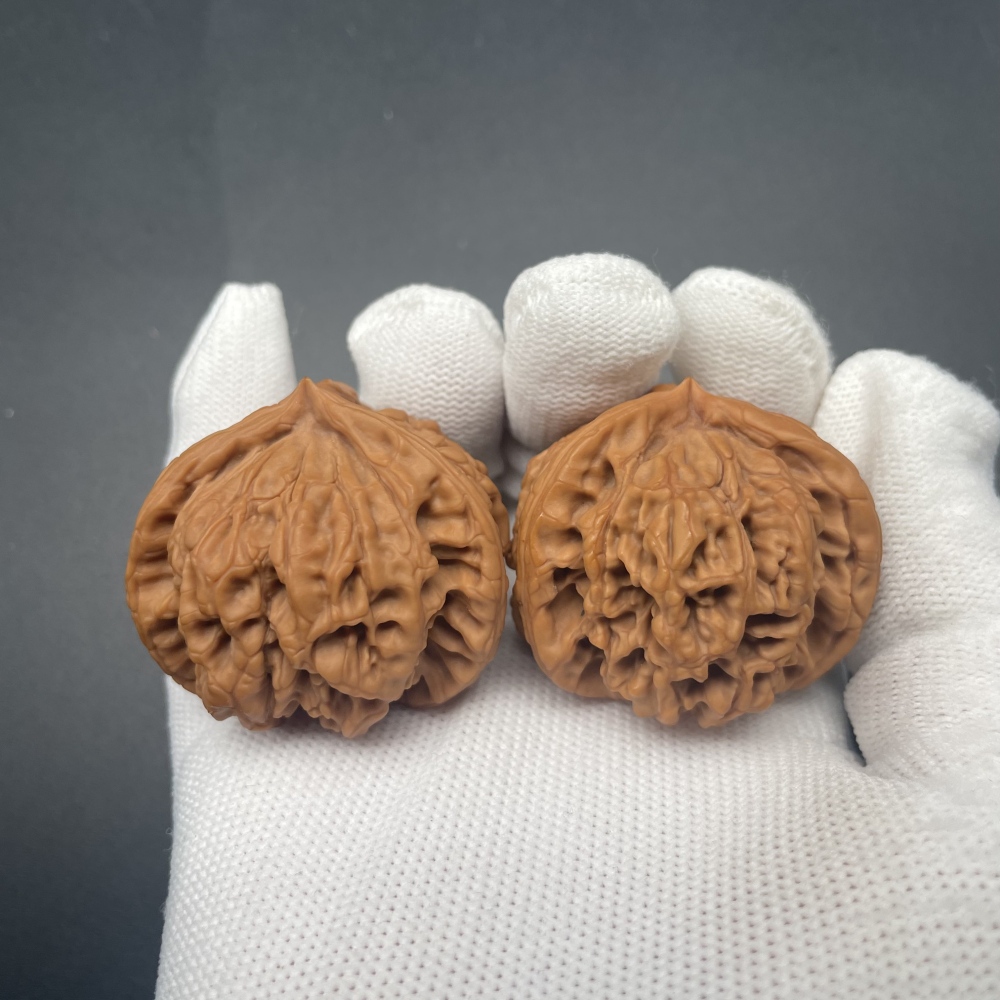 Tiger King Three-Ridges Wenwan Walnuts | Rare Natural Wild Collectibles | Hand Exercise Stress Relief Massage Walnuts | Oriental Culture Collectible Ornament
