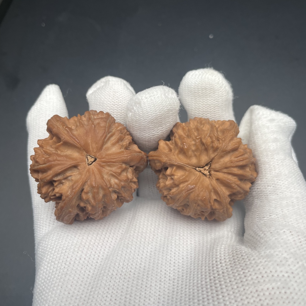 Nanjiang Stone Three-Ridges Wenwan Walnuts | Rare Natural Wild Collectibles | Hand Exercise Stress Relief Massage Walnuts | Oriental Culture Collectible Ornament