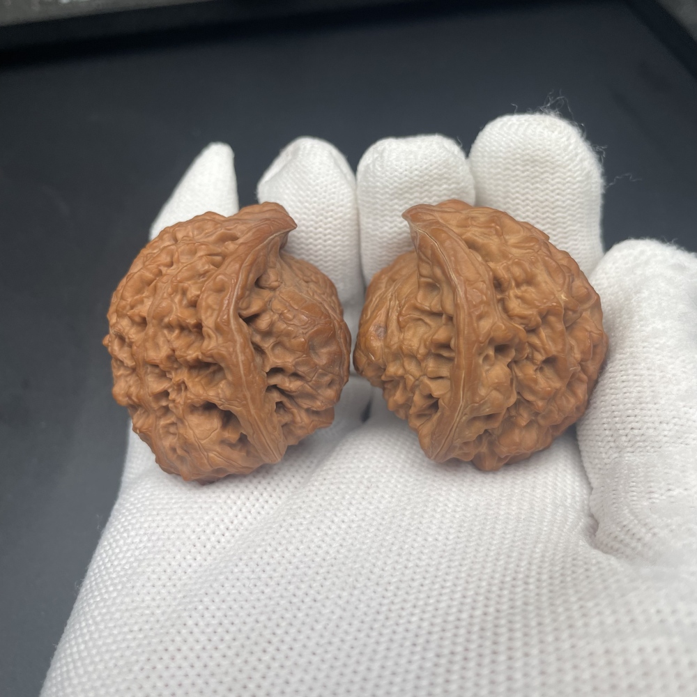 Guanmao Snake-Head Wenwan Walnuts | Rare Natural Wild Collectibles | Hand Exercise Stress Relief Massage Walnuts | Oriental Culture Collectible Ornament
