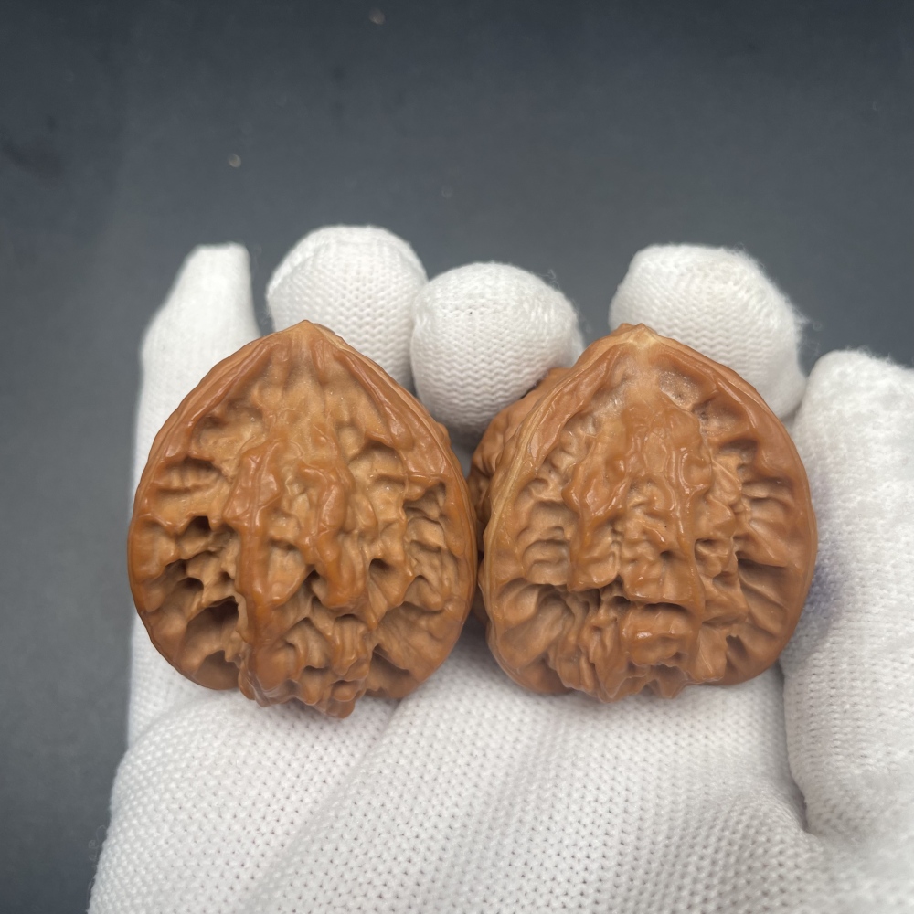 Rare Triangular Chinese Walnut - Handheld Stress Relief & Wellness Collectible