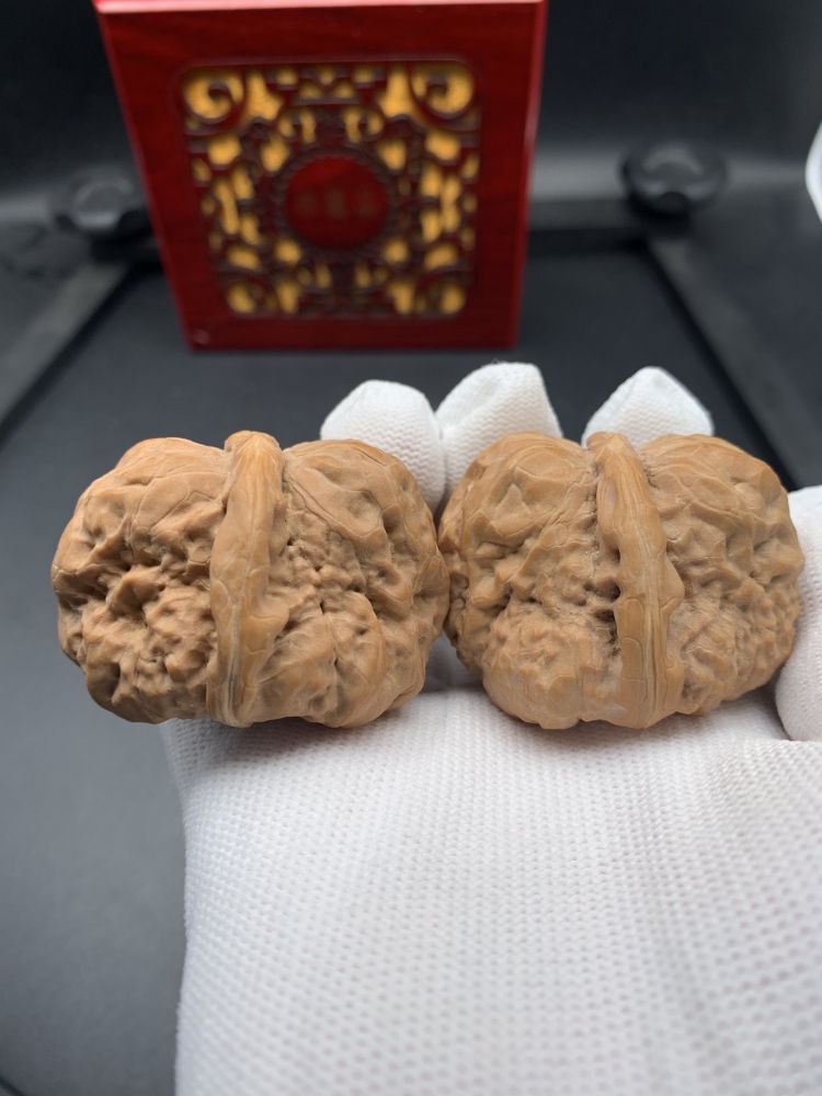 Premium Hand-Carved Natural Walnut Fidget Toy | Stress Relief Palm Exercise Collectible