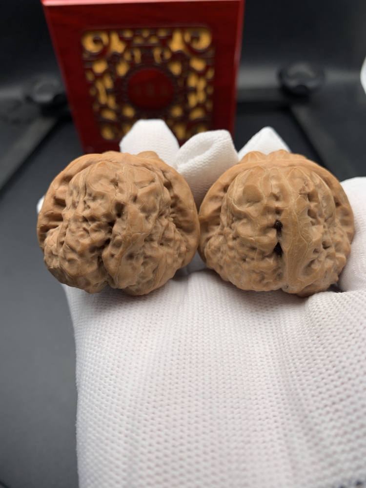 Premium Hand-Carved Natural Walnut Fidget Toy | Stress Relief Palm Exercise Collectible