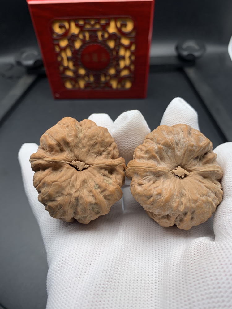 Premium Hand-Carved Natural Walnut Fidget Toy | Stress Relief Palm Exercise Collectible