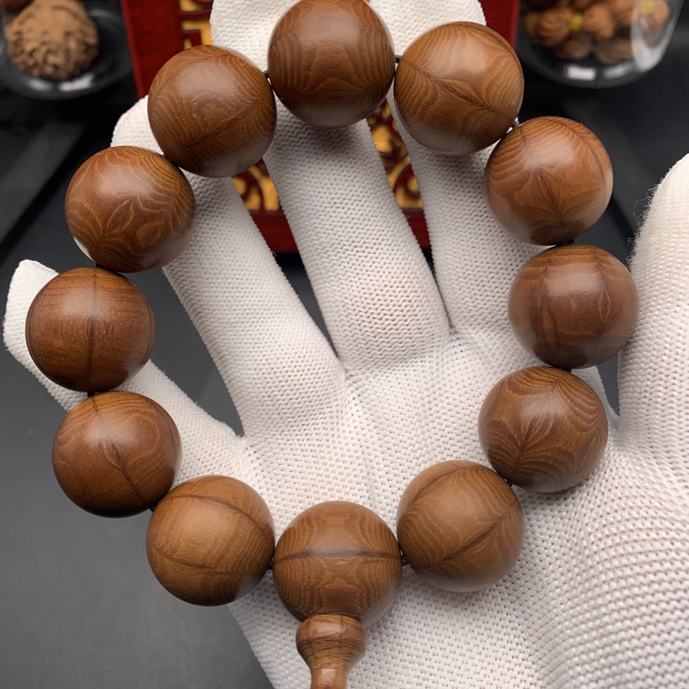 Natural Rosewood Beaded Bracelet, Handmade Wooden Fidget Jewelry for Stress Relief & Daily Calm