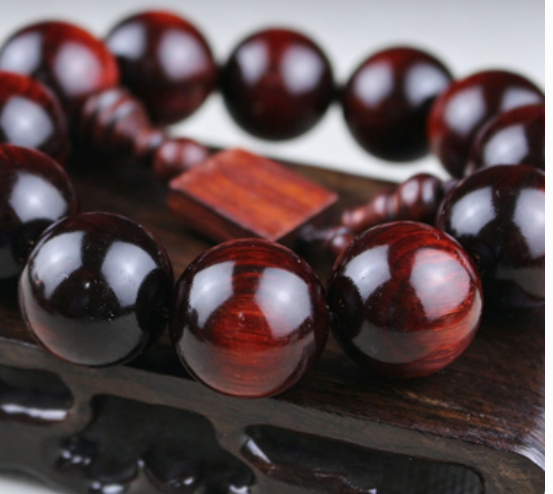 Natural Rosewood Beaded Bracelet, Handmade Wooden Fidget Jewelry for Stress Relief & Daily Calm