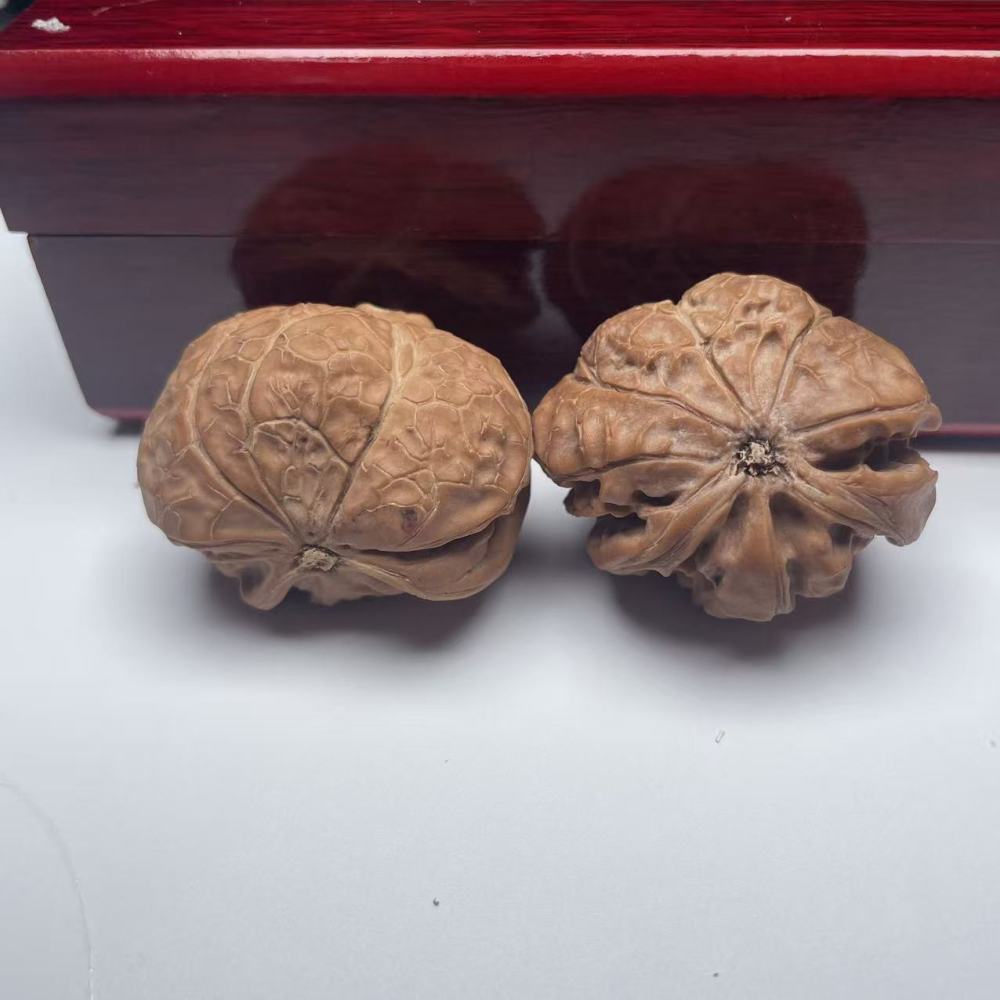 Wild Snake-Head Pattern Natural Hand Stress Relief Walnuts, Rare Collectible Fidget Toy